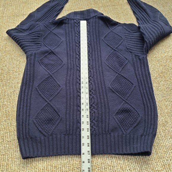 SOLD 💖 Lambs Wool Chunky Knit Fisherman Sweater Men's Large - Picture 7 of 9